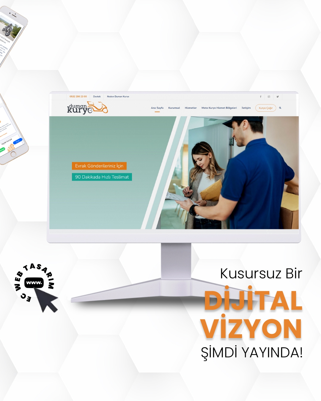 Acil Kurye Duman teslimat ve lojistik hizmetleri web görseli