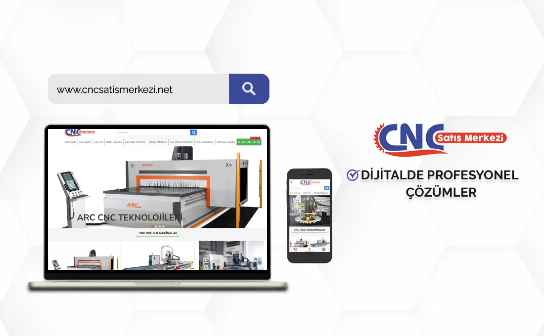 CNC Satış Merkezi web sitesi – sıfır ve ikinci el CNC makine satış platformu