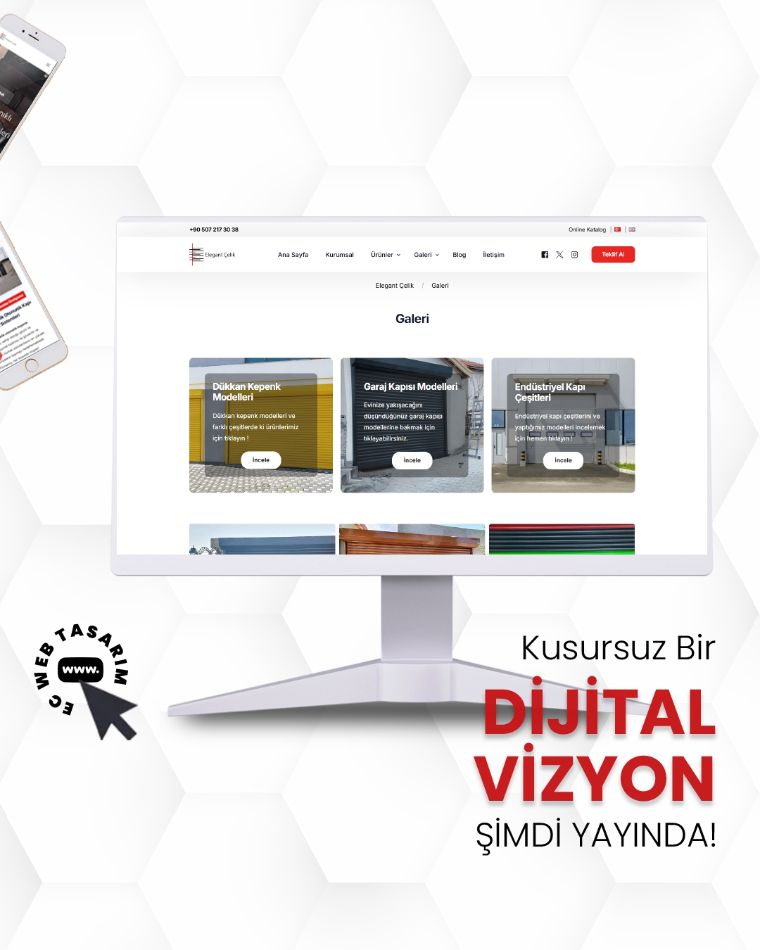 Elegant Çelik hizmetler sayfası – çelik imalat, büküm ve montaj çözümleri