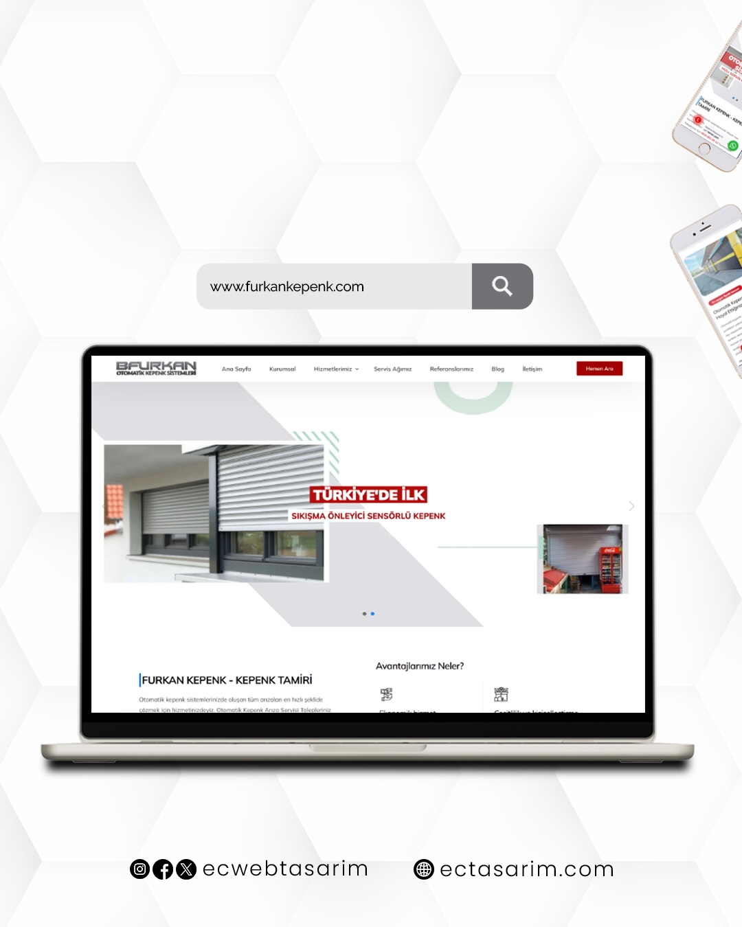 Furkan Kepenk web sitesi – kepenk, panjur ve otomatik sistemler ürün vitrini