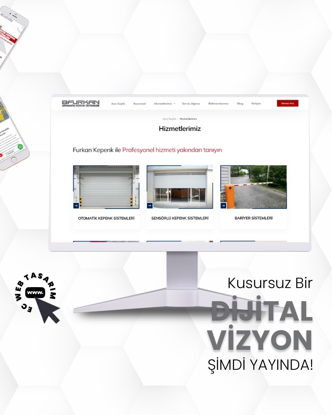 Furkan Kepenk hizmetler sayfası – kepenk montaj, servis ve teknik destek web tasarımı