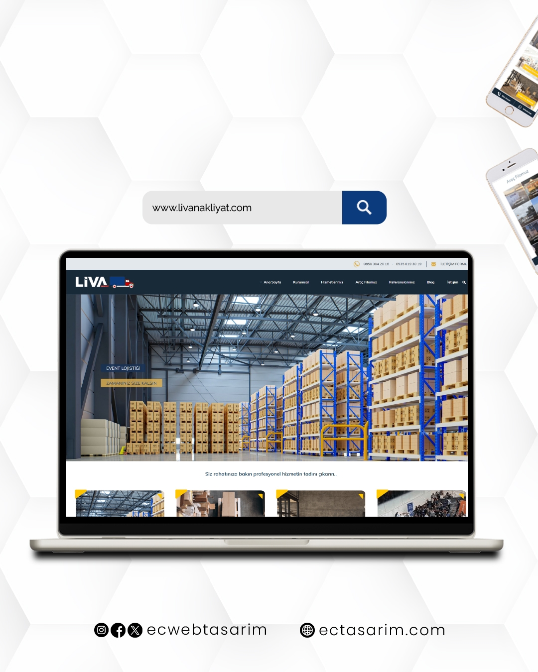 Livana Nakliyat web sitesi – ulusal nakliyat ve lojistik hizmetleri