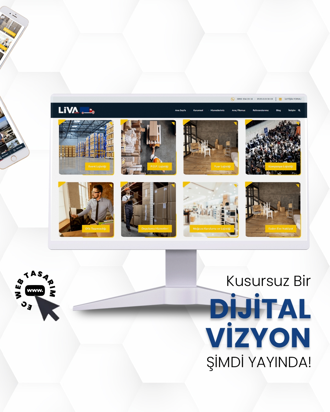 Livana Nakliyat taşıma, depolama ve lojistik hizmetleri web görseli