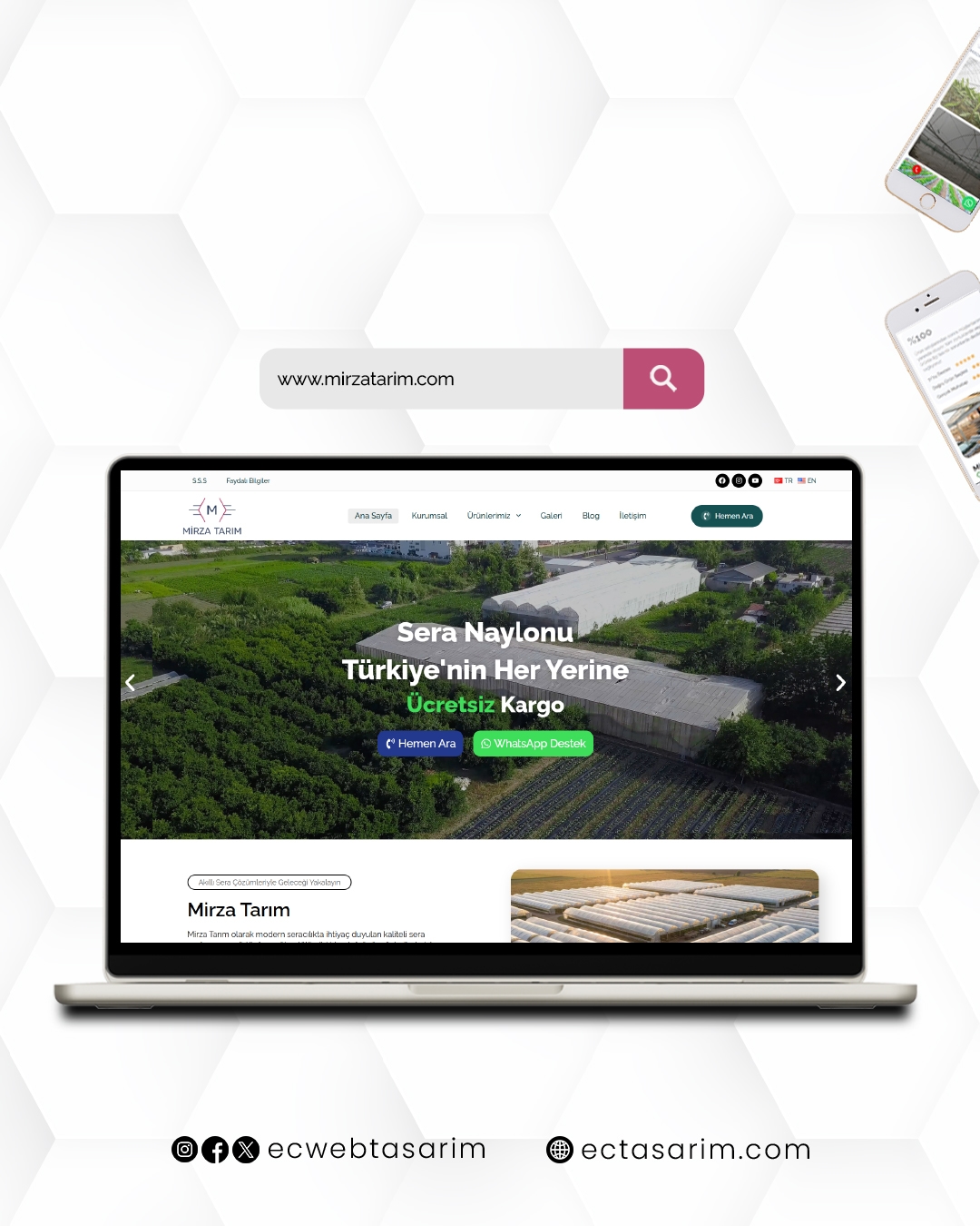 Mirza Tarım web sitesi – tarım ürünleri ve hizmetleri web tasarım referansı