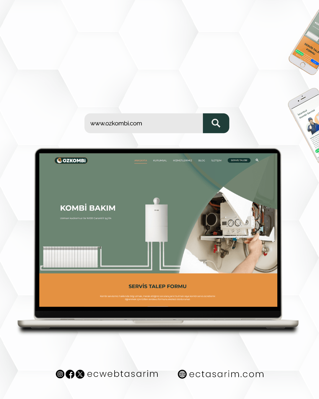 Öz Kombi web sitesi – kombi satış, bakım ve servis hizmetleri