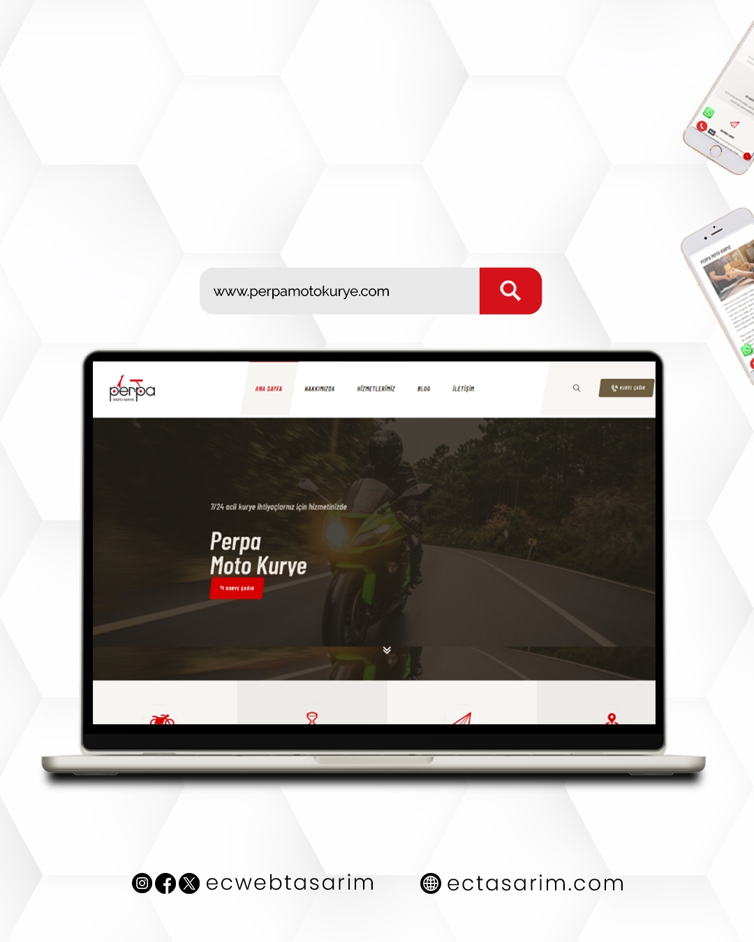 Perpa Moto Kurye web sitesi – hızlı kurye ve teslimat hizmetleri