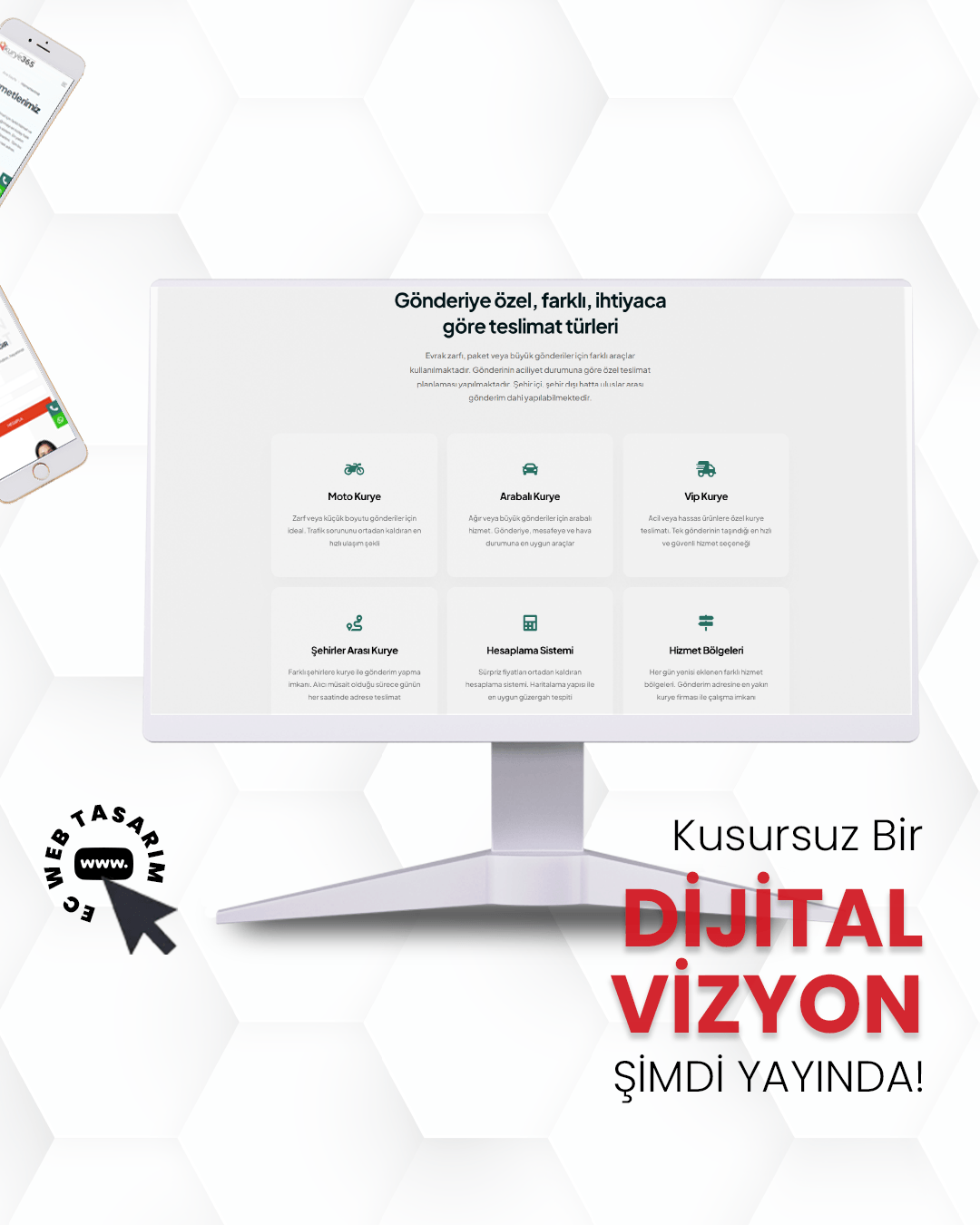 Kurye365 kurye hizmetleri sayfası – kurumsal web tasarımı