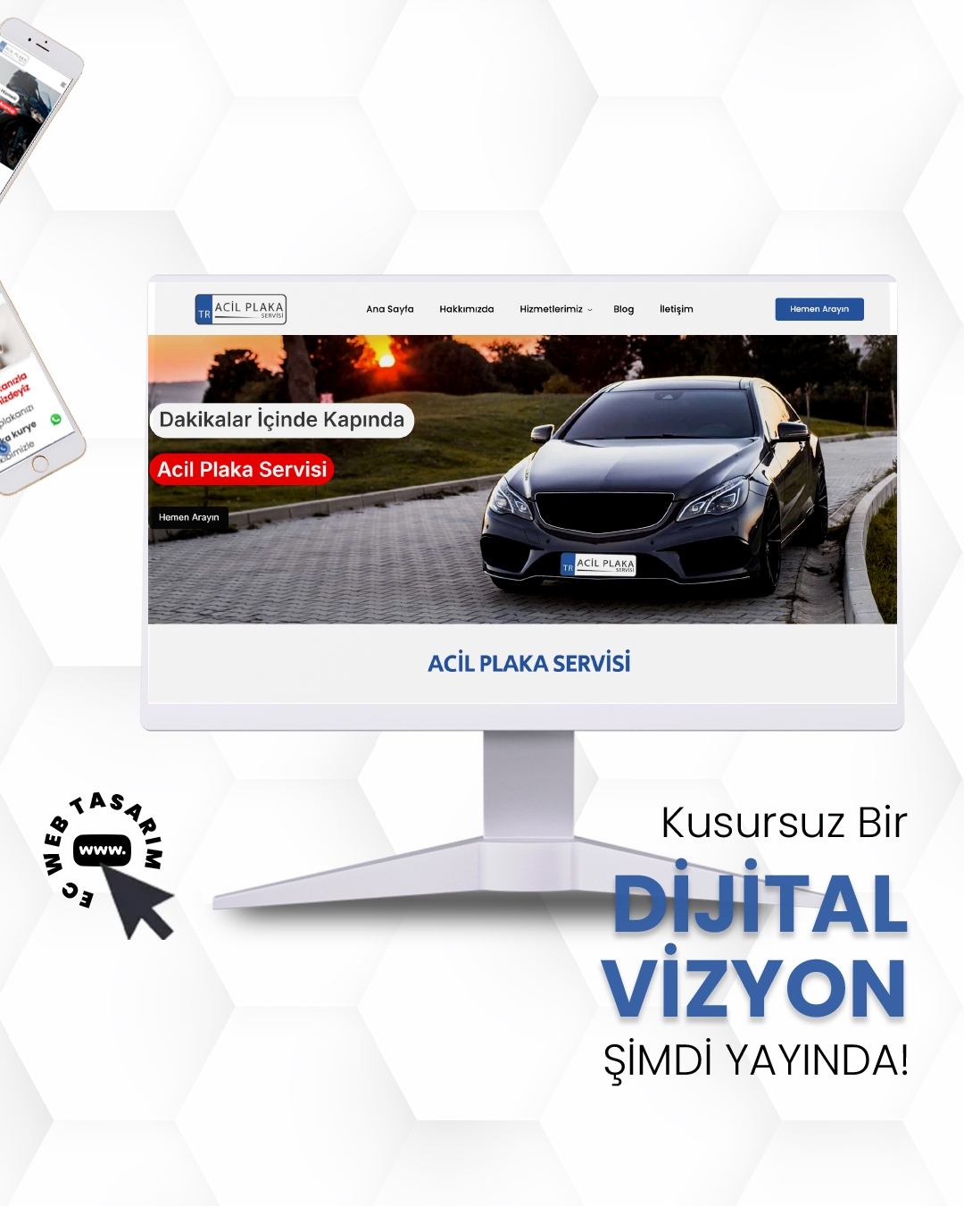 Acil Plaka Servisi hizmetler sayfası – plaka montaj ve tasarım web tasarımı