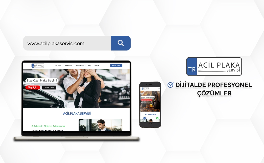 Acil Plaka Servisi web sitesi – EC Web Tasarım referans projesi