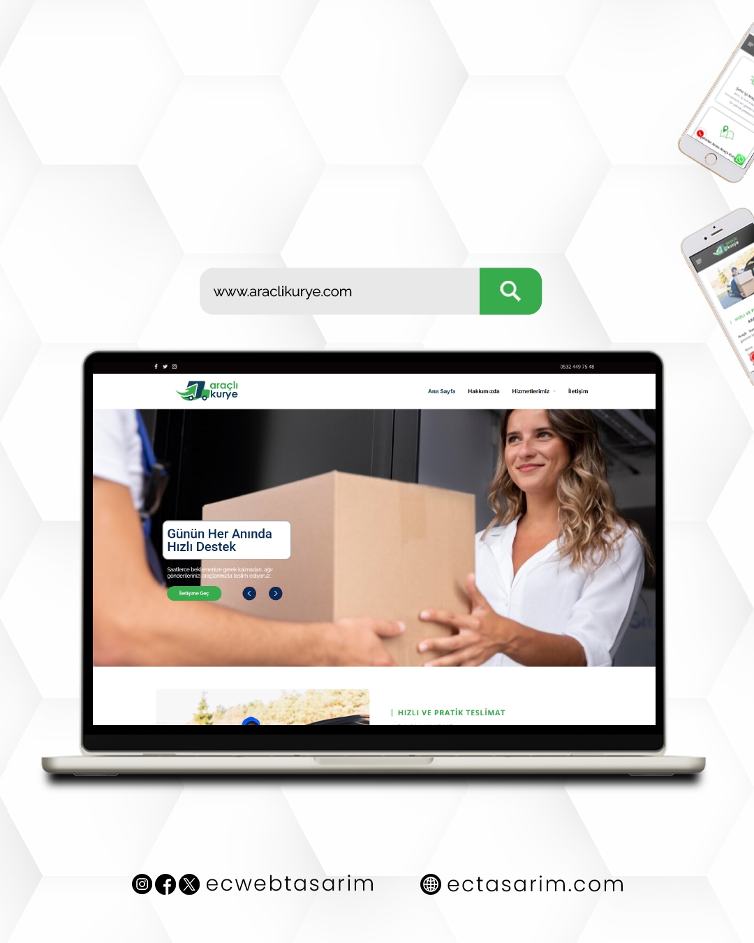 Aracli Kurye web sitesi – araçlı kurye ve hızlı teslimat hizmetleri