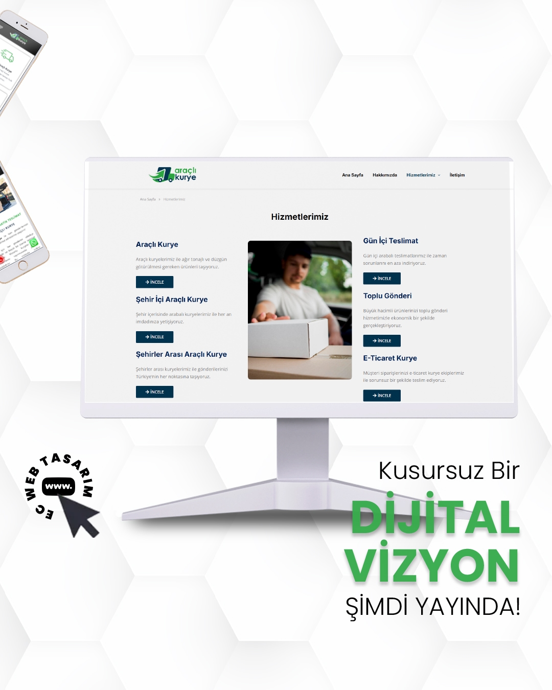 Aracli Kurye teslimat ve lojistik hizmetleri web görseli