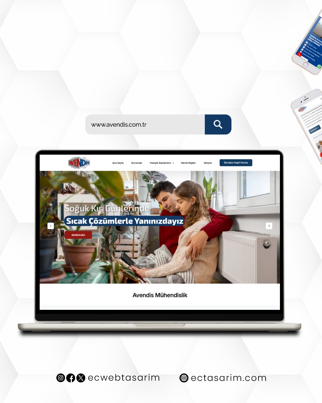 Avendis web sitesi – dijital hizmetler ve kurumsal çözümler