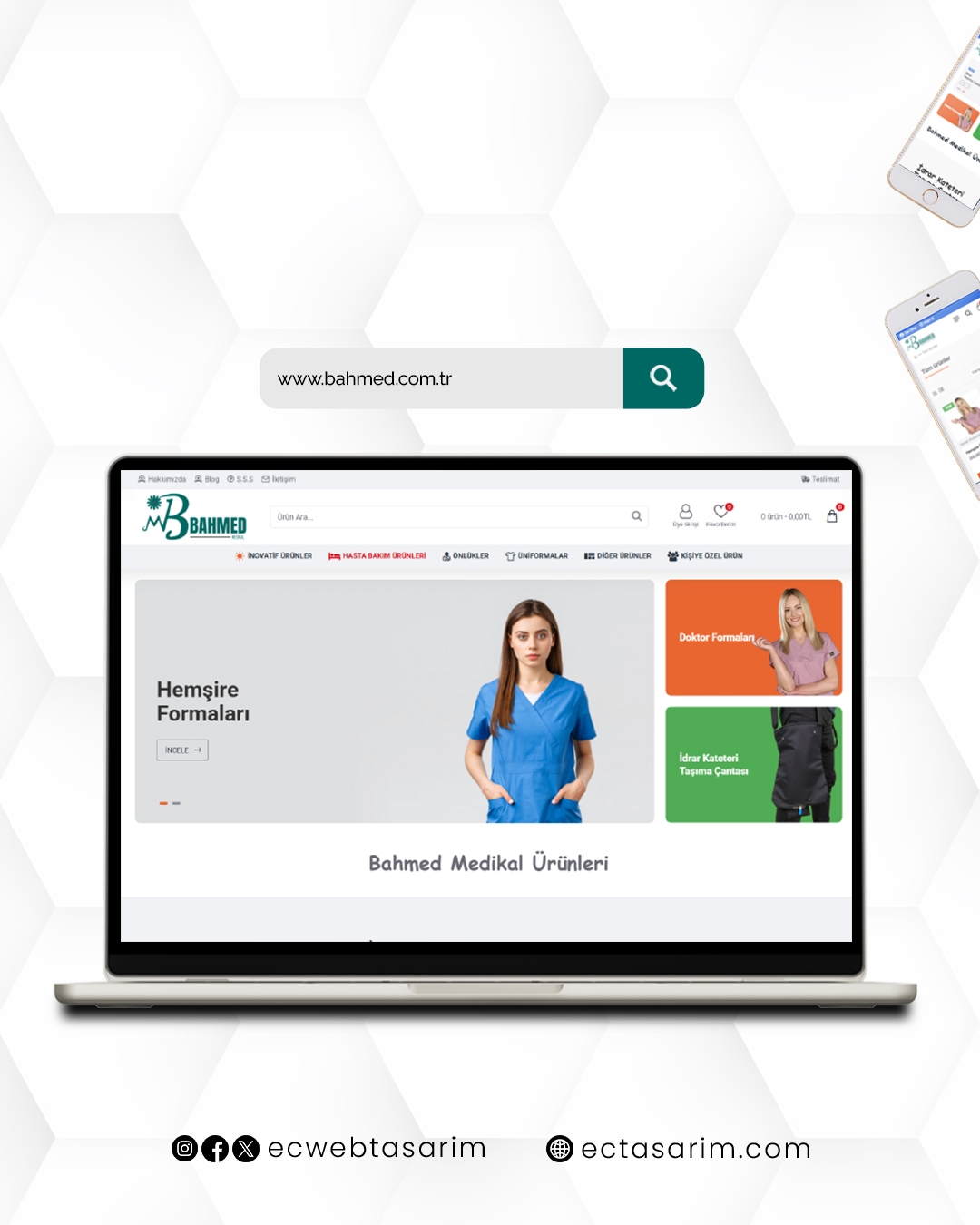 Bahmed medikal ürünler ve sağlık çözümleri kurumsal web sitesi