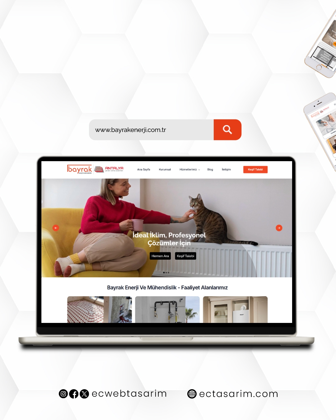 Bayrak Enerji web sitesi – enerji çözümleri ve elektrik hizmetleri