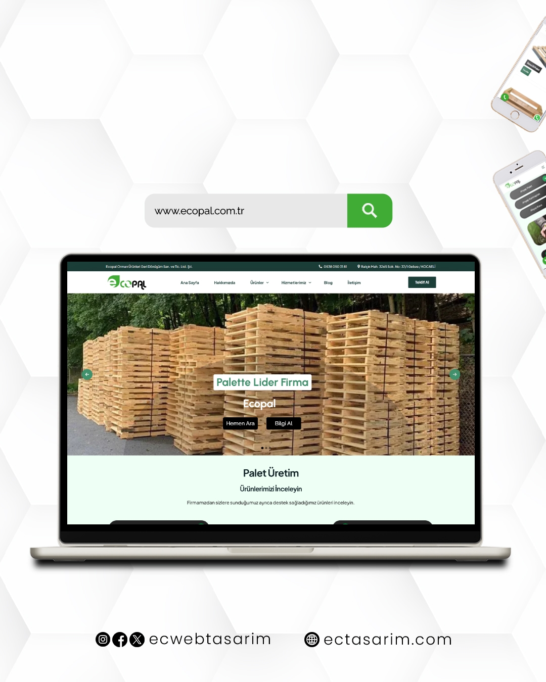 Ecopal palet üretimi web sitesi – ahşap ve plastik palet çözümleri