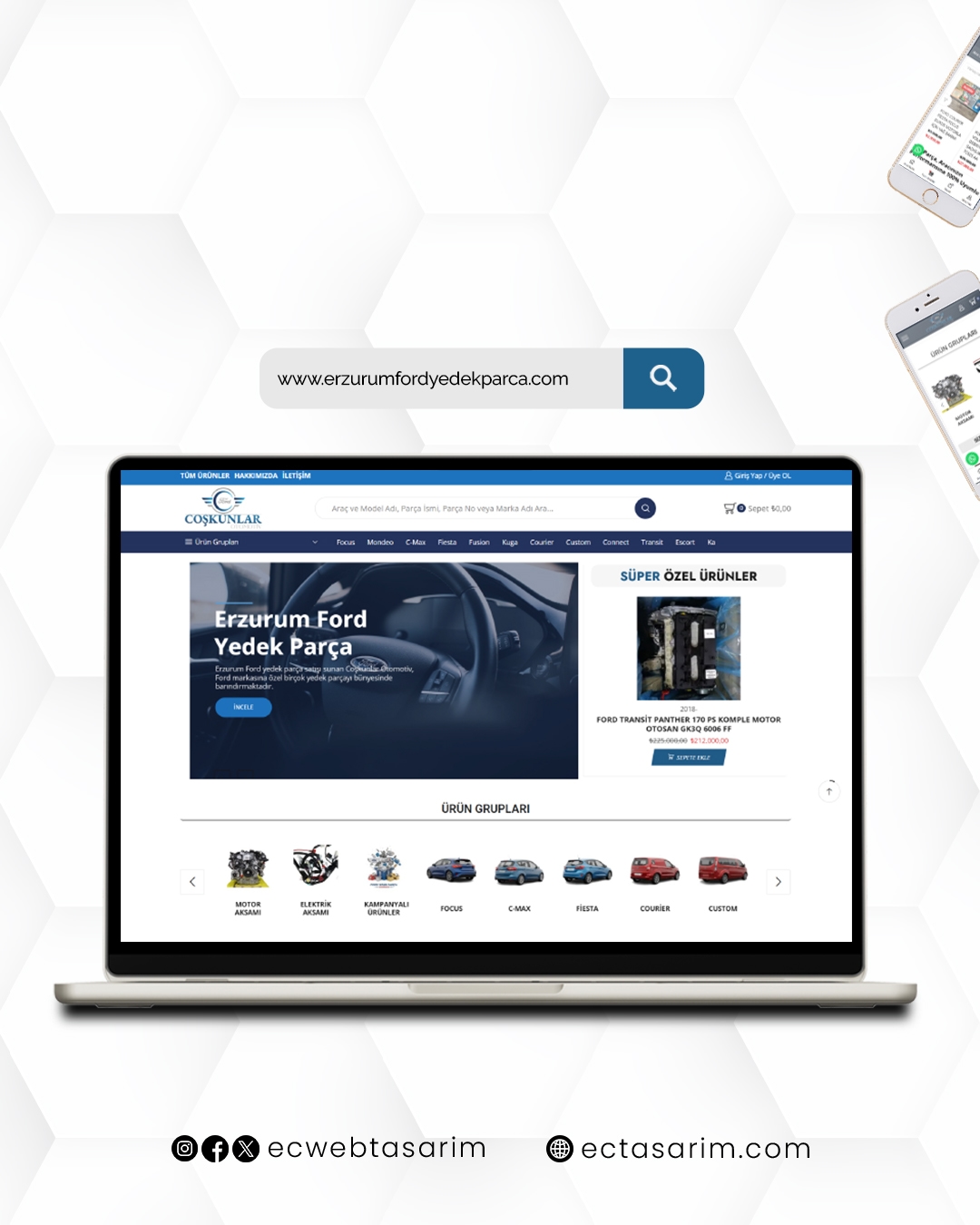 Erzurum Ford Yedek Parça web sitesi – Ford yedek parça ve servis çözümleri