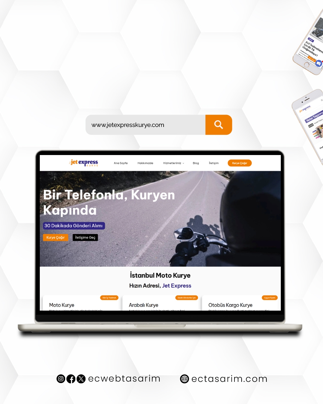 Jet Express Kurye web sitesi – hızlı kurye ve teslimat hizmetleri