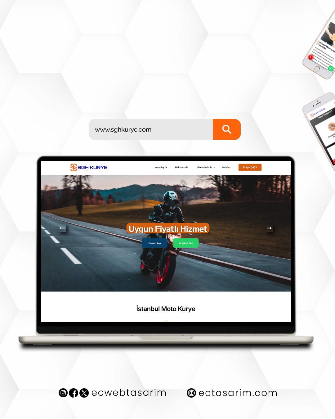 SGH Kurye web sitesi – hızlı kurye ve teslimat hizmetleri