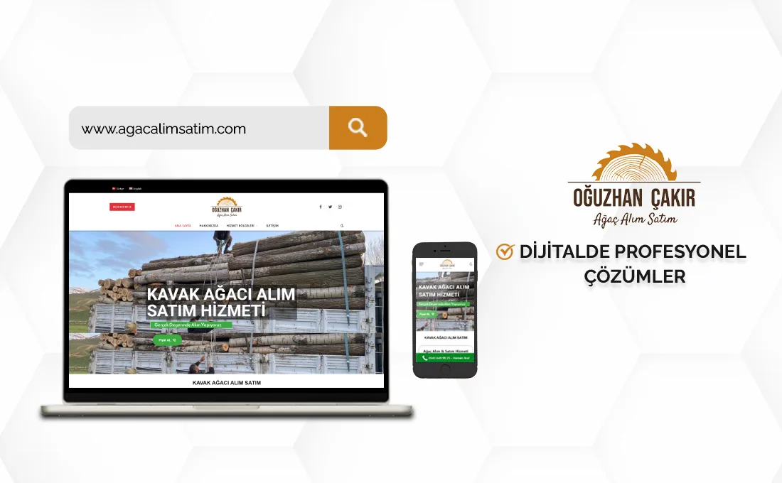 Ağaç Alım Satım web sitesi – EC Web Tasarım referans projesi