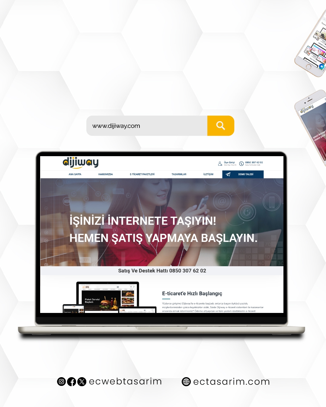 Dijiway dijital çözümler ve medya hizmetleri web sitesi