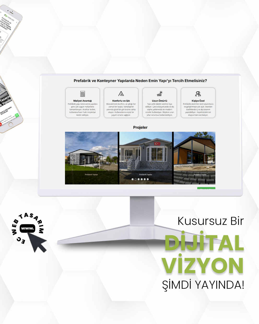 Emin Konteyner hizmetler sayfası – konteyner çözümleri kurumsal web tasarımı