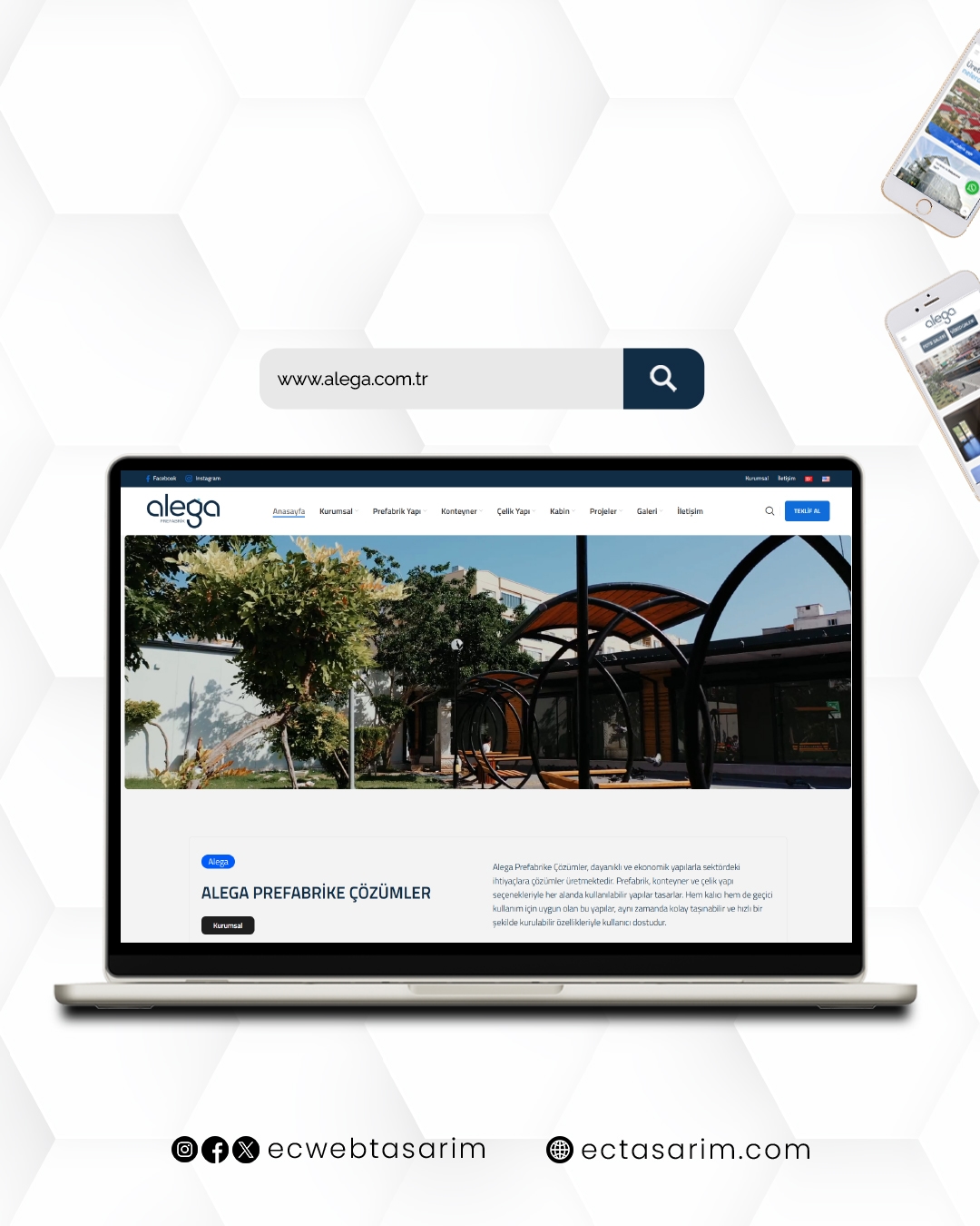 Alega prefabrik yapı web sitesi – kurumsal web tasarım