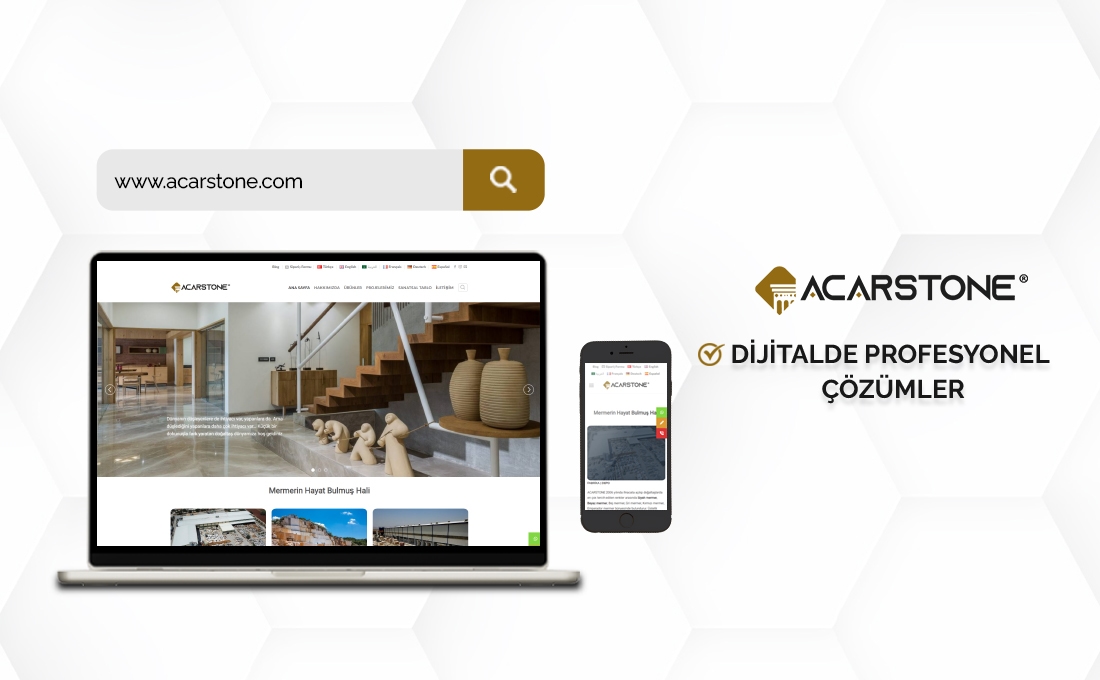 Acar Stone web sitesi – EC Web Tasarım referans projesi