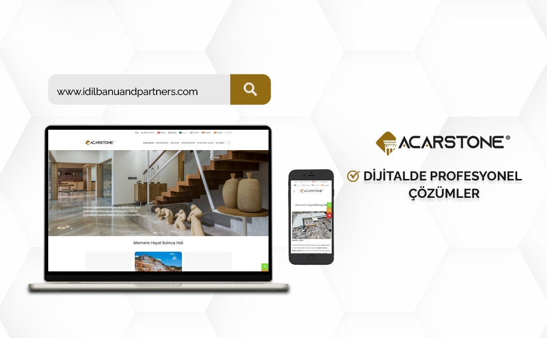 Acar Stone web sitesi – EC Web Tasarım referans projesi