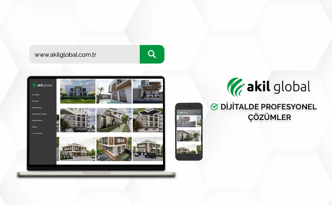 Akıl Global inşaat ve yapı web sitesi – EC Web Tasarım referans projesi