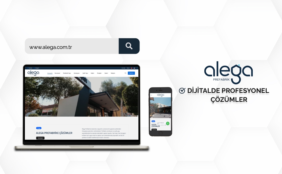 Alega prefabrik yapı web sitesi – EC Web Tasarım referans projesi