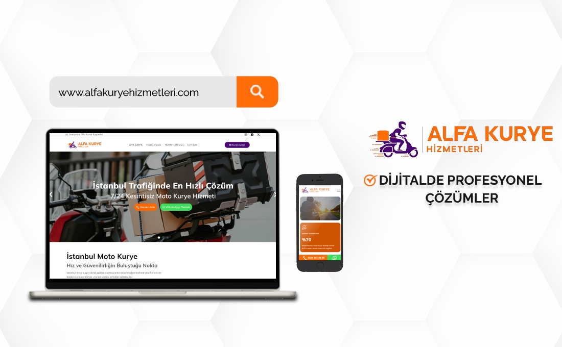 Alfa Kurye Hizmetleri web sitesi – hızlı kurye ve teslimat hizmetleri