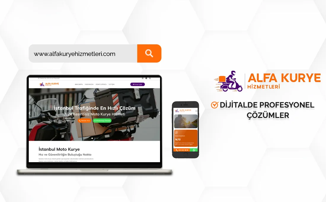 Alfa Kurye Hizmetleri web sitesi – hızlı kurye ve teslimat hizmetleri