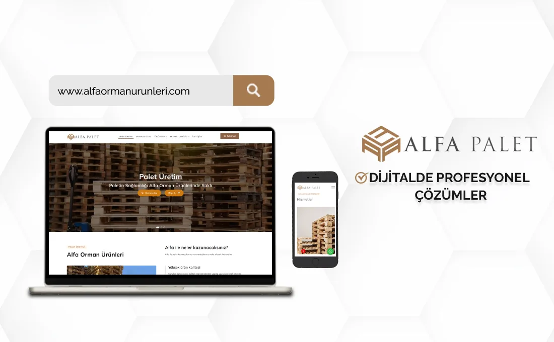 Alfa Orman Ürünleri web sitesi – doğal orman ürünleri ve hizmetler