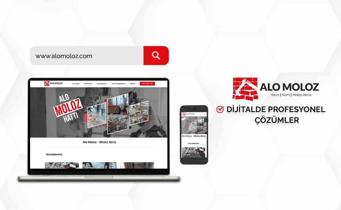 Alo Moloz web sitesi – moloz atma ve inşaat atığı taşıma hizmetleri