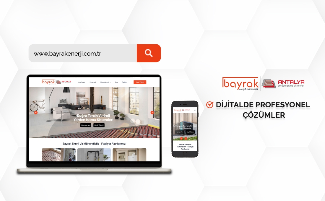 Bayrak Enerji web sitesi – doğalgaz, yerden ısıtma ve enerji çözümleri