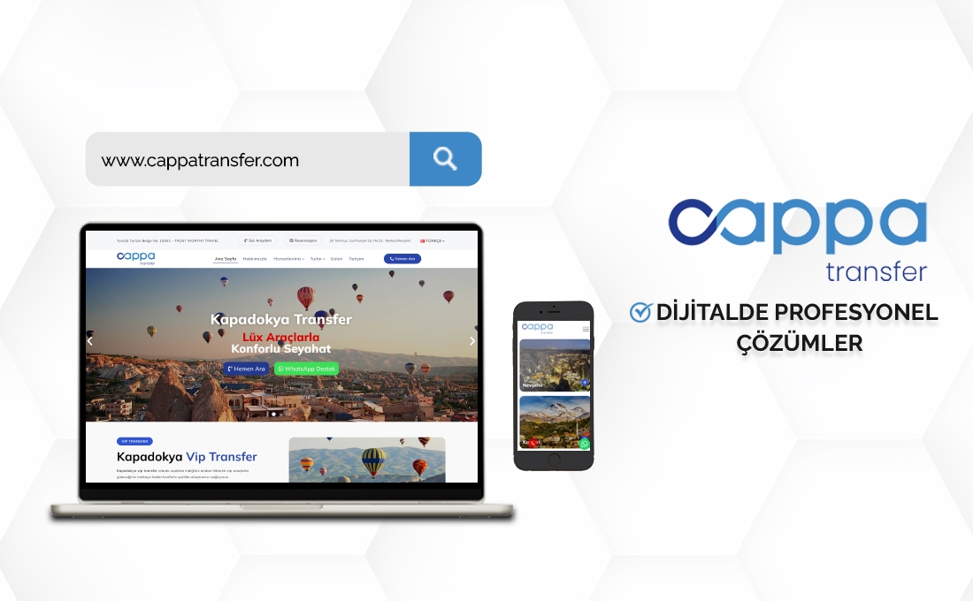 Cappa Transfer web sitesi – VIP havalimanı transfer ve ulaşım hizmetleri