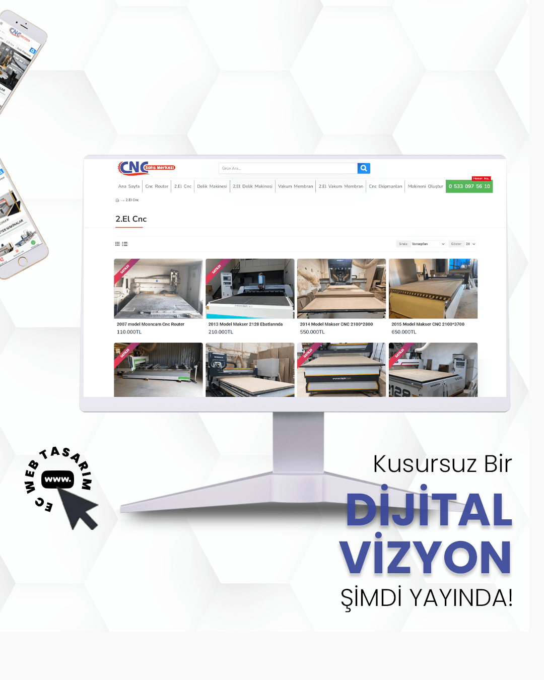CNC Satış Merkezi web sitesi – CNC makine satış ve tedarik platformu