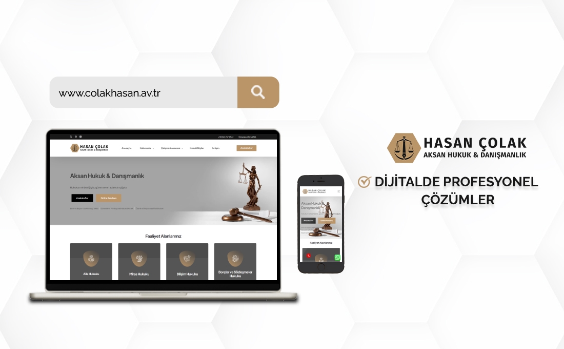 Çolak Hasan Avukatlık web sitesi – EC Web Tasarım referans projesi