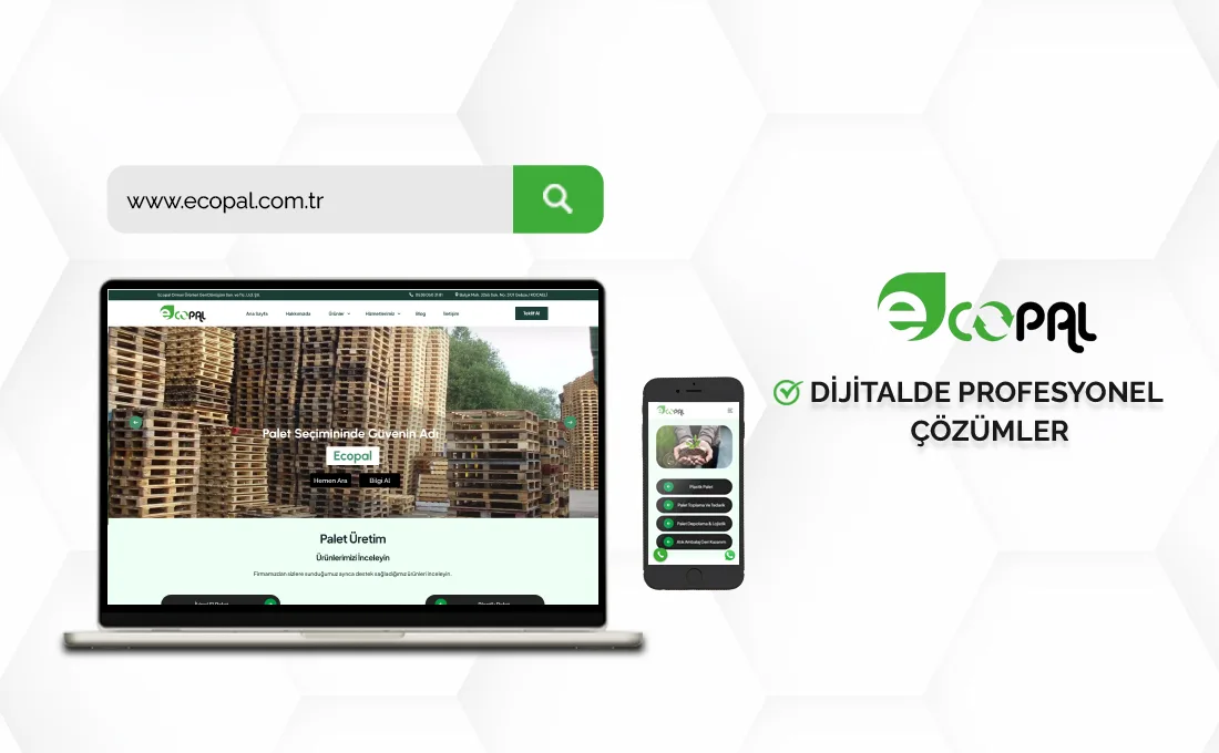 Ecopal palet üreticisi web sitesi – EC Web Tasarım referans projesi
