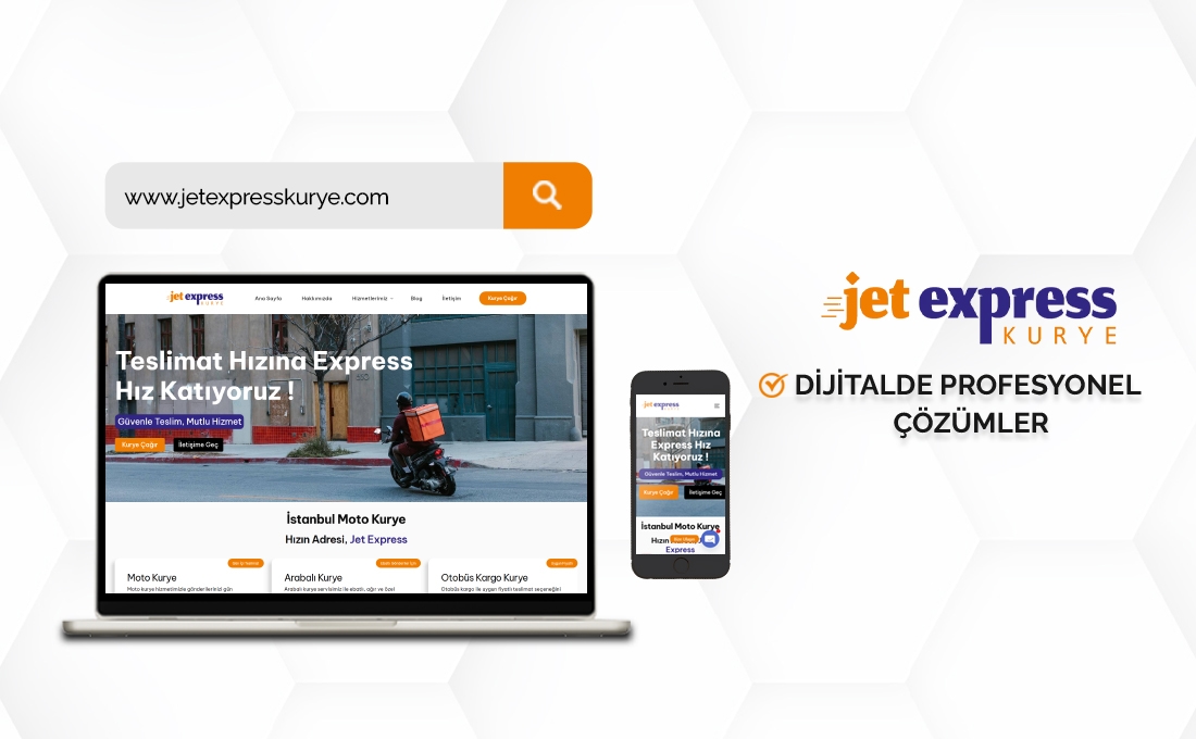 Jet Express Kurye web sitesi – acil ve gün içi moto kurye hizmetleri