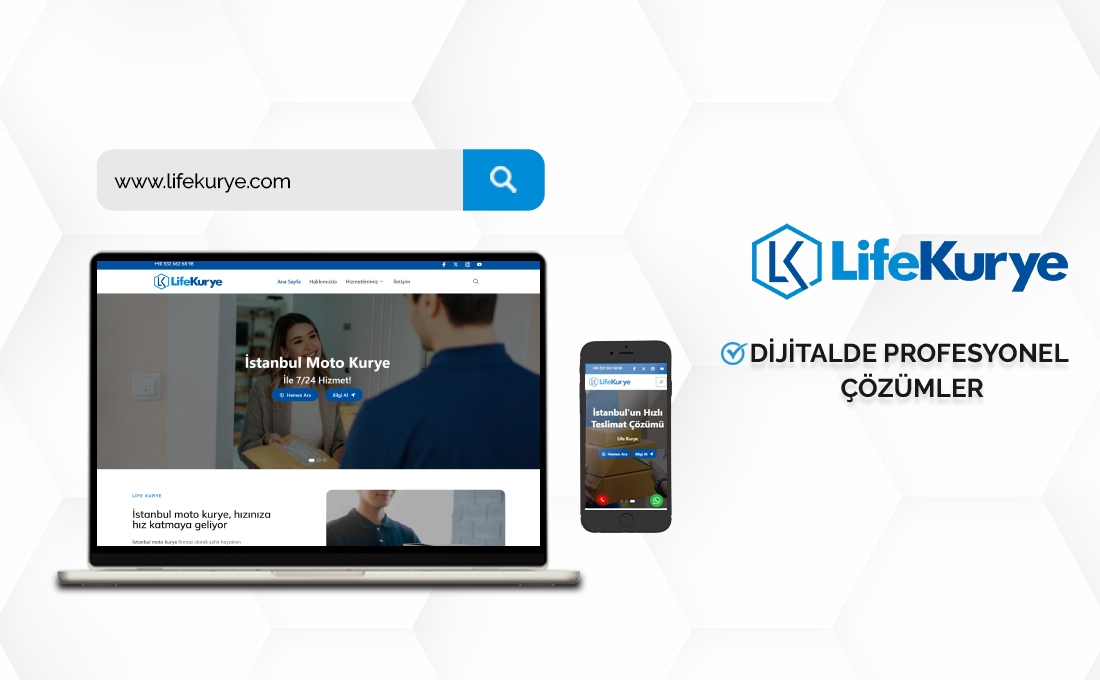 Life Kurye web sitesi – kurye, hızlı teslimat ve lojistik hizmetleri