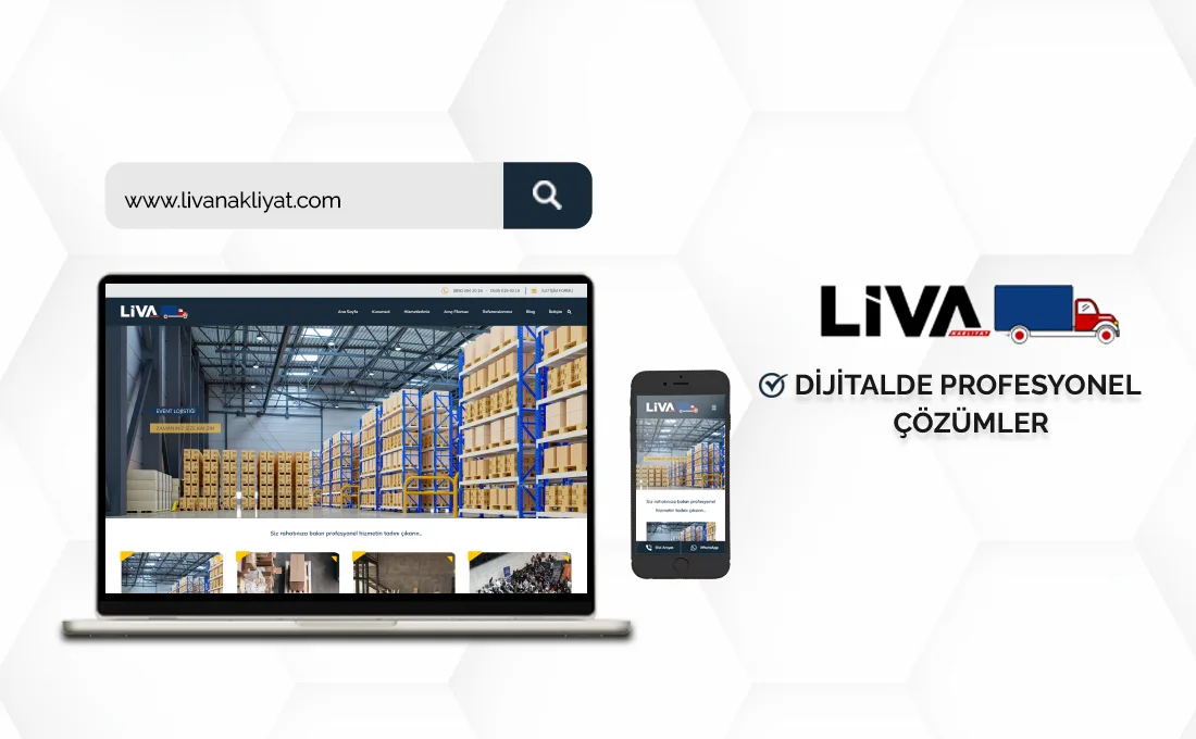 Liva Nakliyat web sitesi – EC Web Tasarım referans projesi