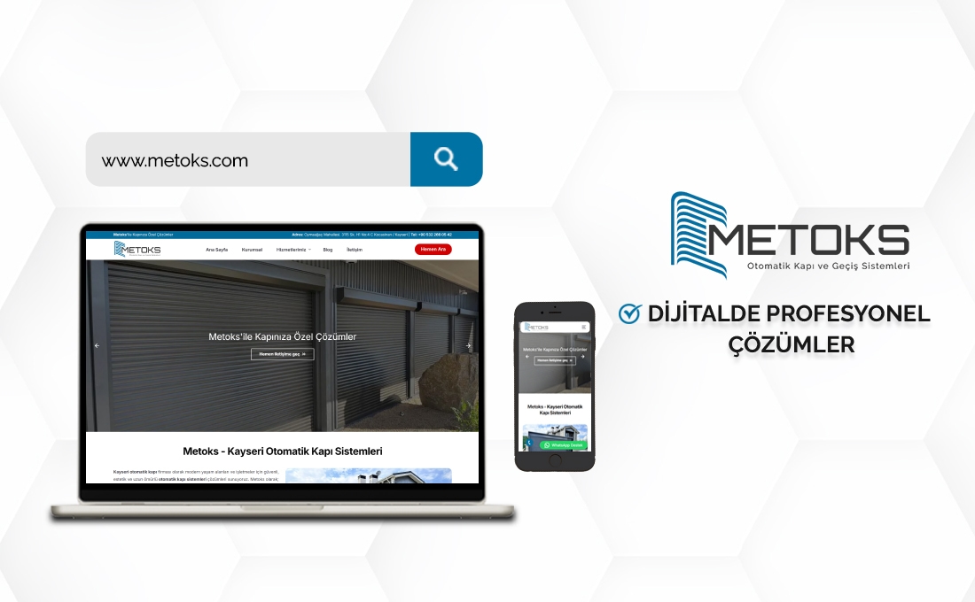 Metoks web sitesi – otomatik kapı ve kepenk sistemleri çözümleri