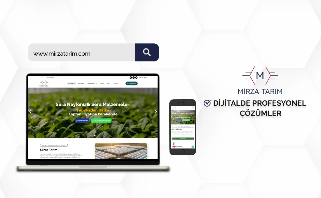 Mirza Tarım kurumsal web sitesi – EC Web Tasarım referans projesi