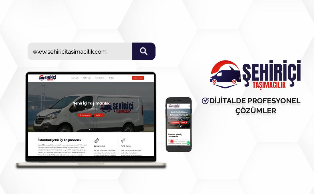 Şehir İçi Taşımacılık web sitesi – evden eve nakliyat ve taşımacılık hizmetleri