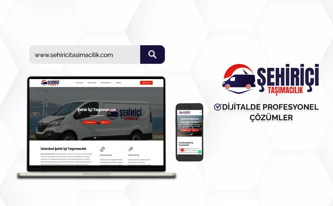 Şehir İçi Taşımacılık web sitesi – evden eve nakliyat ve taşımacılık hizmetleri